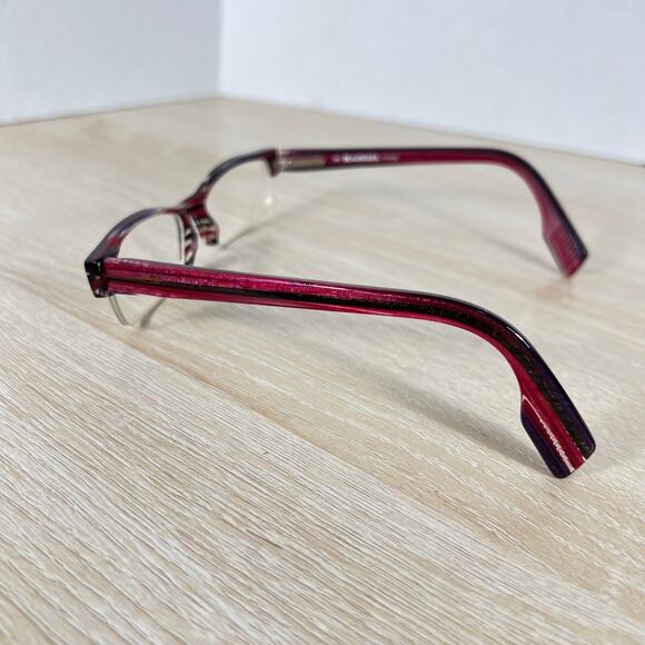 Beausoleil 318 103 Eyeglasses Purple Multicolor Half Rim Excellent Cond main image 8
